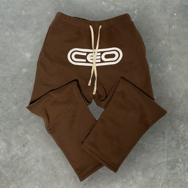 틴스튜디오,[set] CEO Sweat Hoodie / Baggy Pants (Brown)