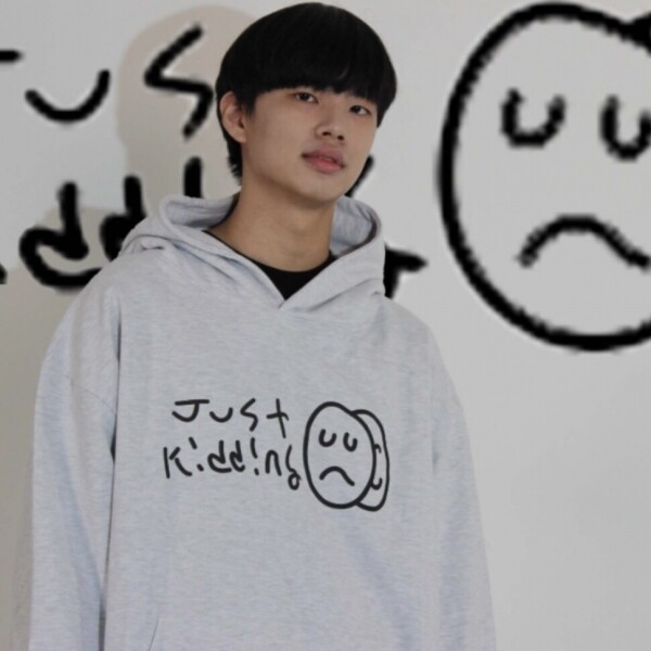 틴스튜디오,just logo play hood (grey)