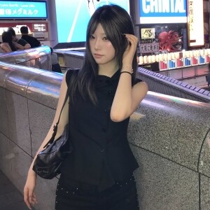 wooah 하이넥 언발버튼 셔츠